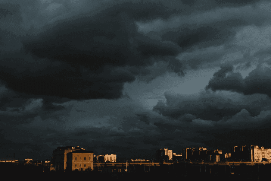 Severe weather warning in Iowa City, highlighting apartment storm preparedness